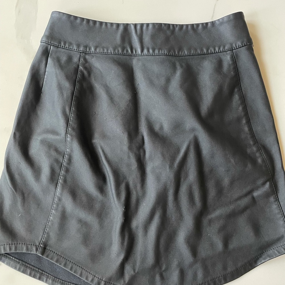 Charlotte Russe Coated Leather Mini Skirt